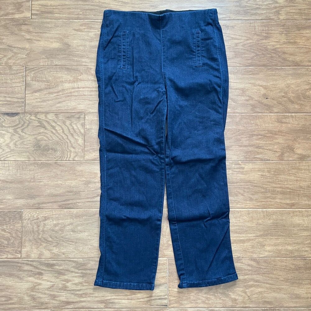 Chico's Fabulously Slimming Jeans Size 1 (8) Pull On Dark Wash